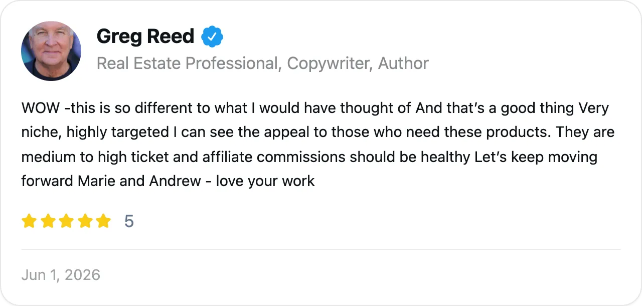 Greg Reed testimonial